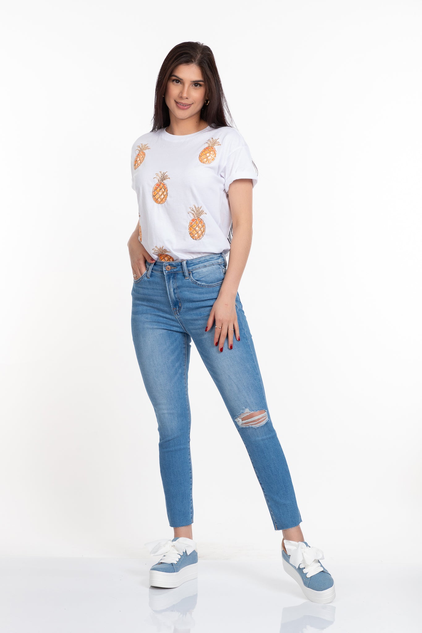 Blusa Pineapples Blanco