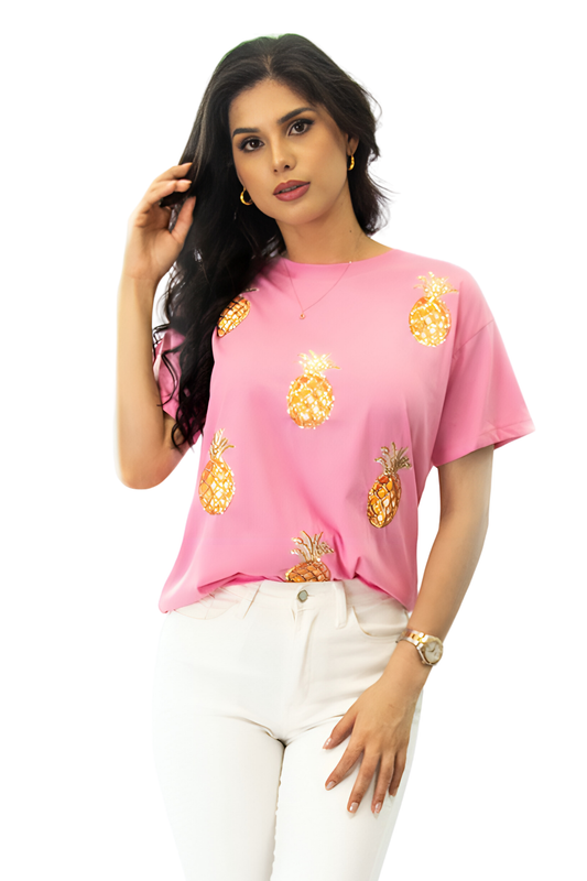 Blusa Pineapples Rosado