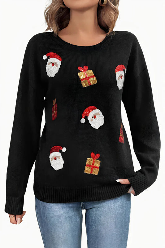 Sweater Santas & Gift Black